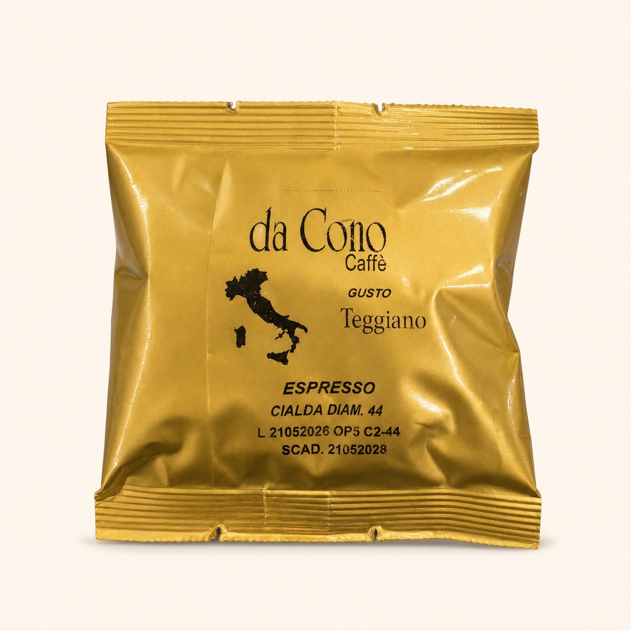 Zlatá cialda Da Cono Caffè Teggiano