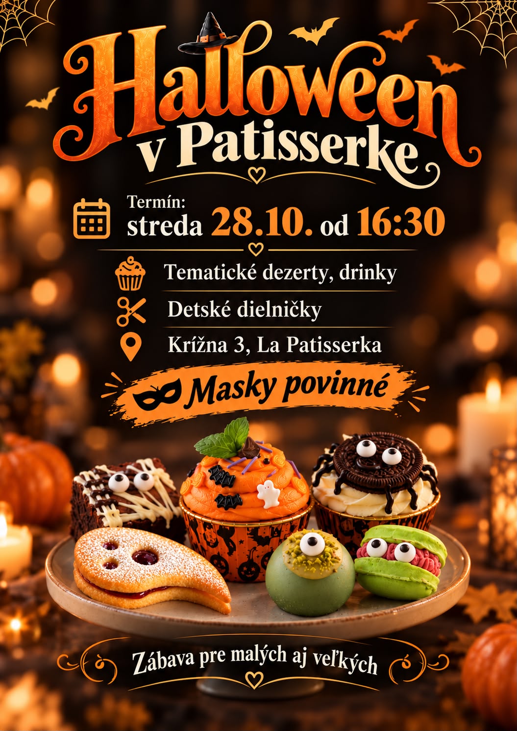 Pozvánka na Halloween v La Pâtisserke 28. októbra 2026